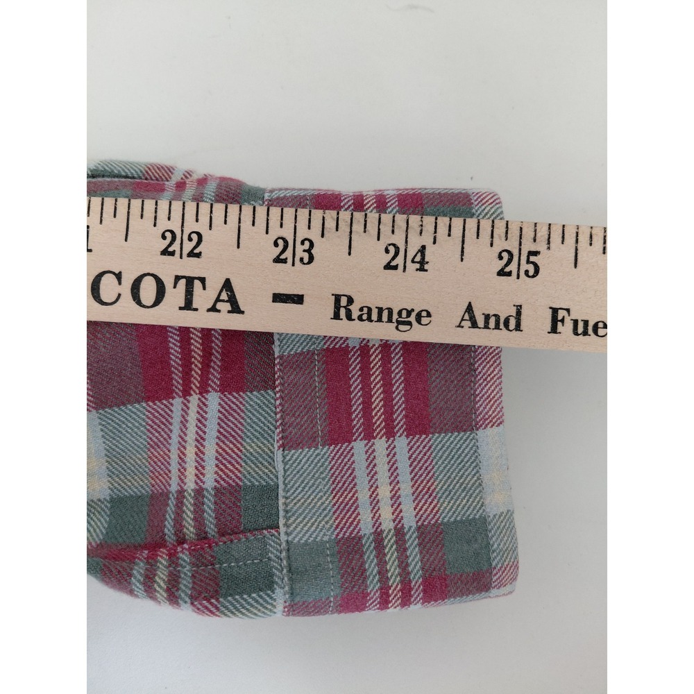 Ralph Lauren Golf Tilden Plaid Button Down Mens XL Burgundy Green Long Sleeve - Picture 6 of 9